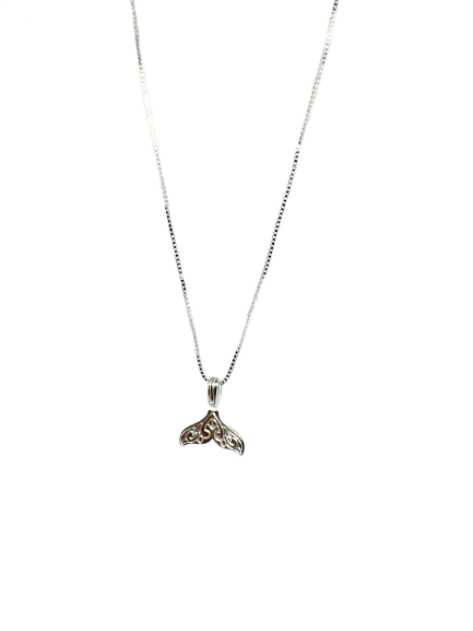 Elegant whale tail necklace