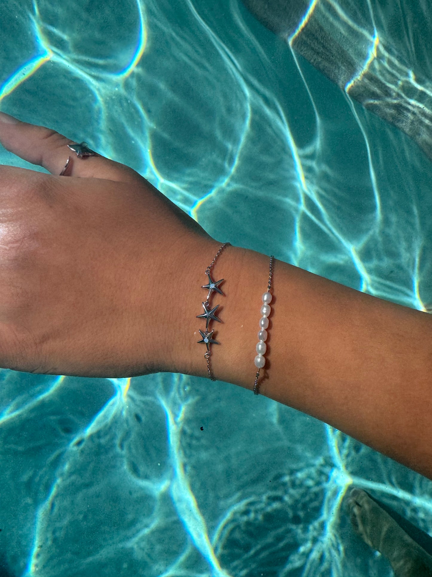 Three starfish bracelet