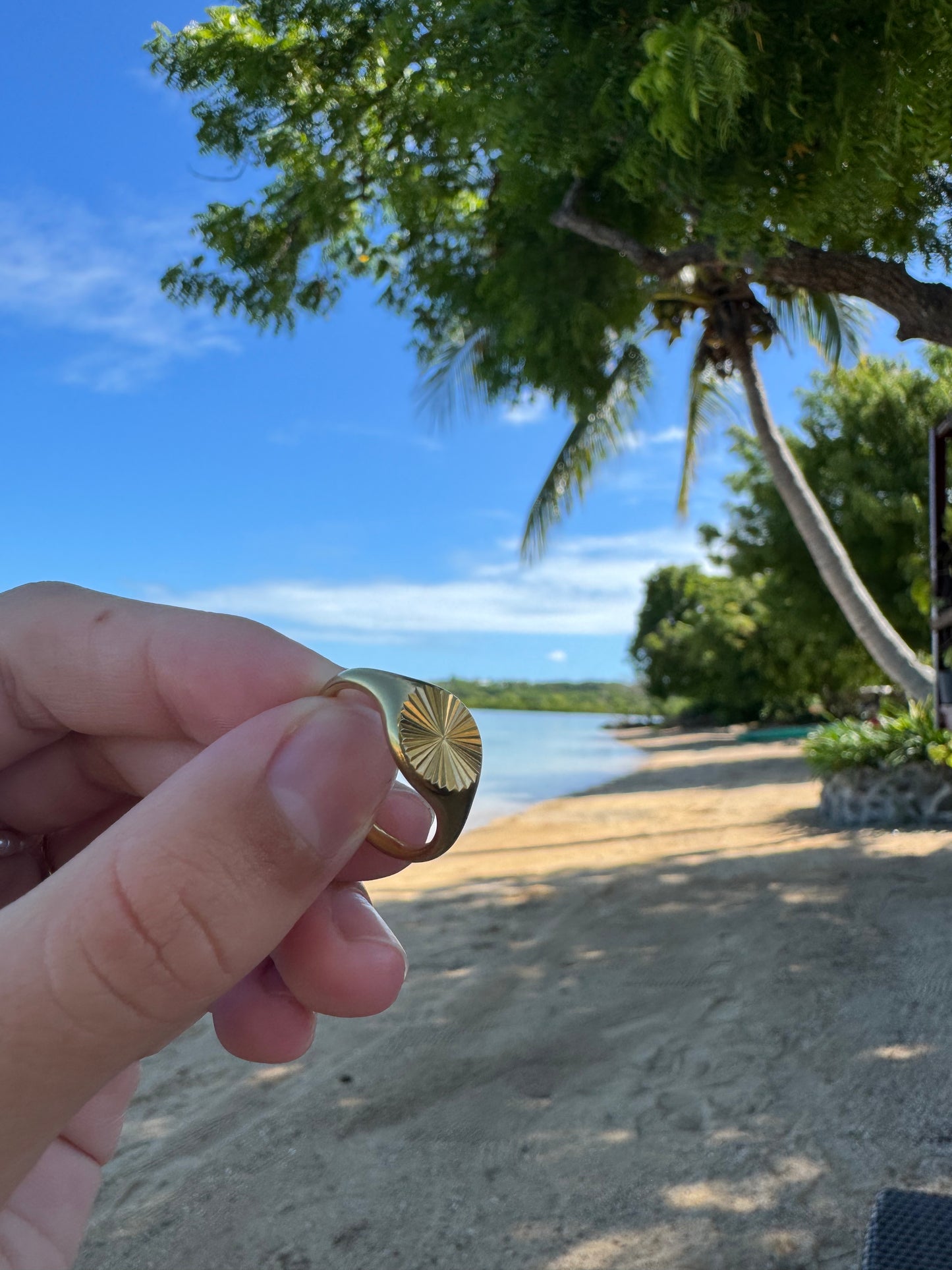 Gold sun ring