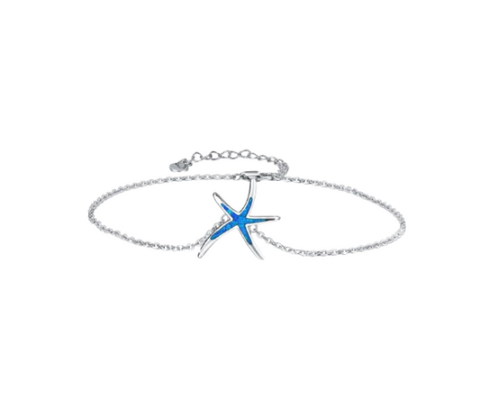 Blue opal starfish bracelet